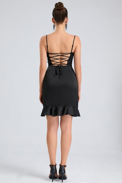 Robe Moulante Courte Satinée - gallery 1