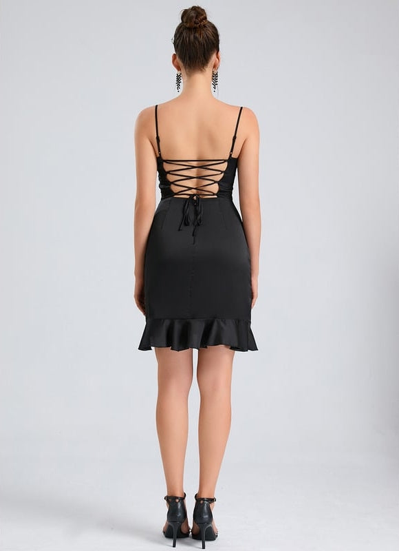 Robe Moulante Courte Satinée - gallery 1