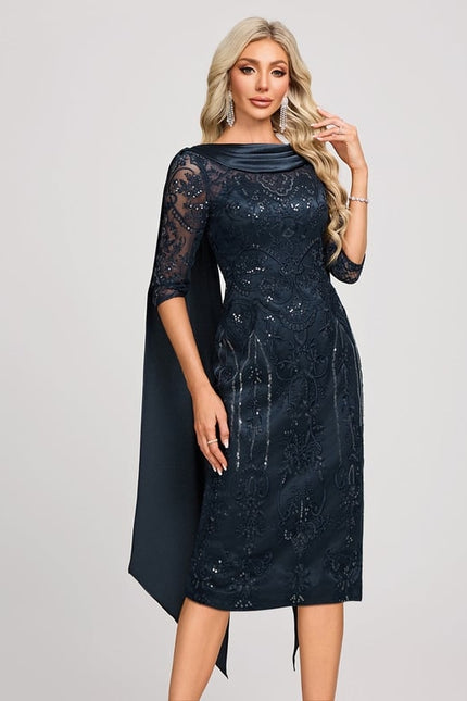 Robe Moulante Col Bateau - gallery 4