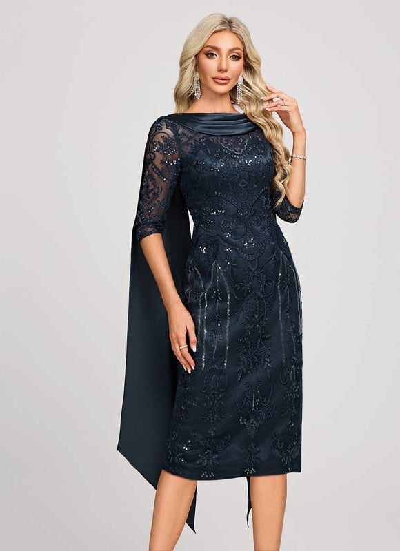 Robe Moulante Col Bateau - gallery 4