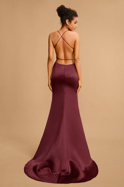 Robe Moulante Traîne Échancrée