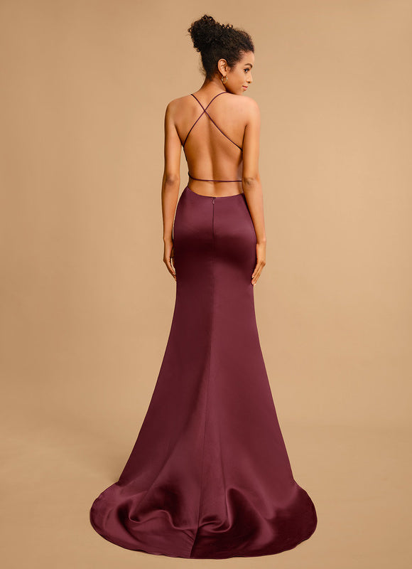 Robe Moulante Traîne Échancrée