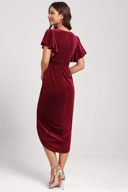 Robe Moulante Velours Évasée - gallery 6