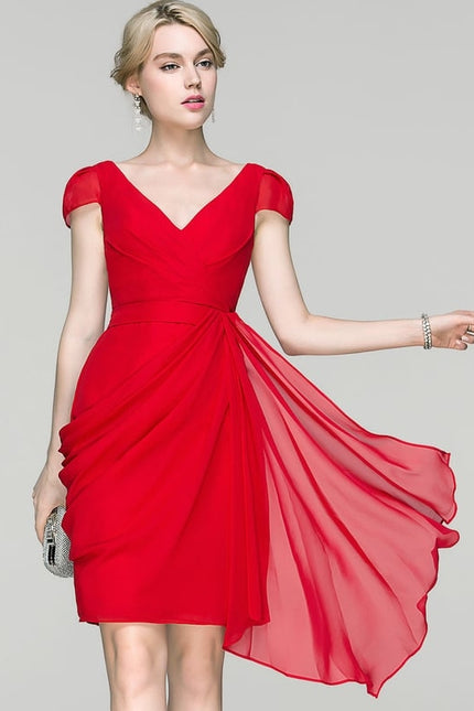Robe Moulante Fluide Rouge