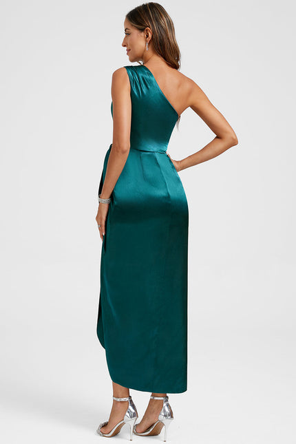 Robe Moulante Satin Asymétrique - gallery 5