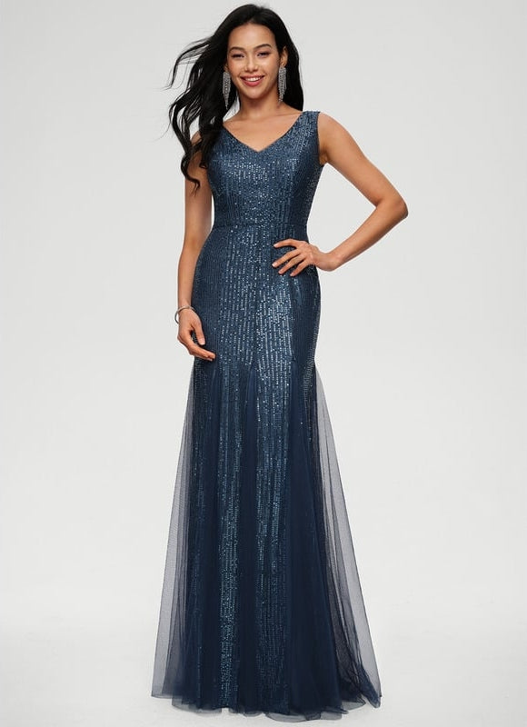 Robe Moulante Dorée Scintillante