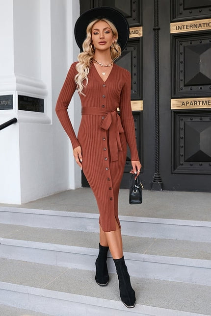 Robe Pull Longue Moulante - gallery 2