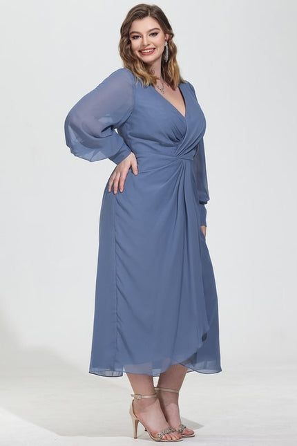 Robe Moulante Mousseline Froncée - gallery 9
