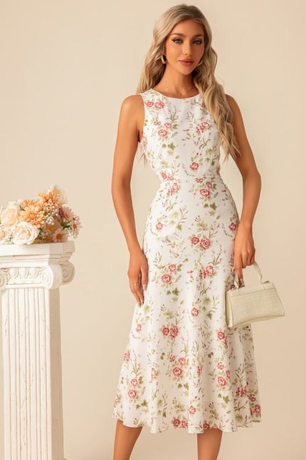 Robe Longue Moulante Fleurie