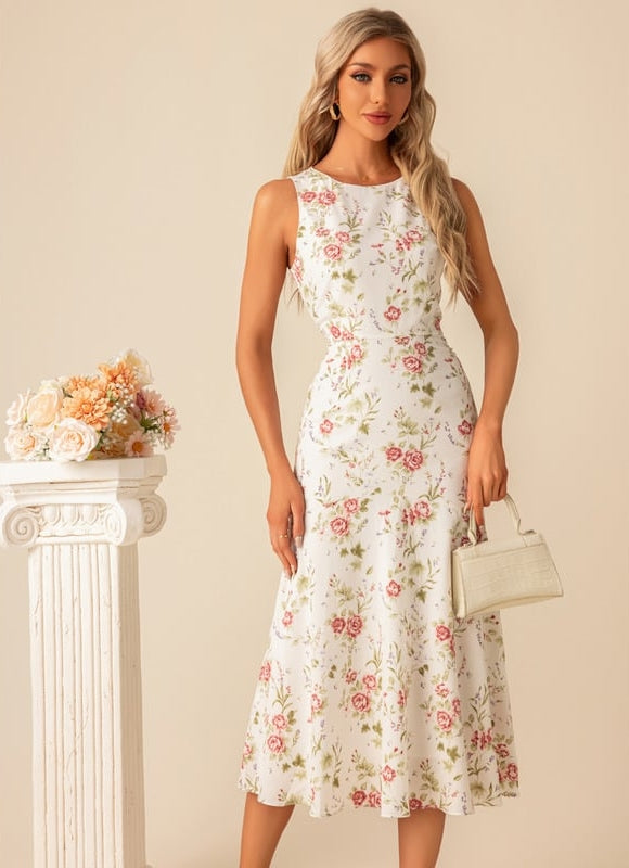Robe Longue Moulante Fleurie