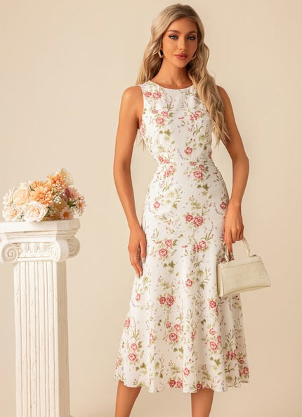 Robe Longue Moulante Fleurie