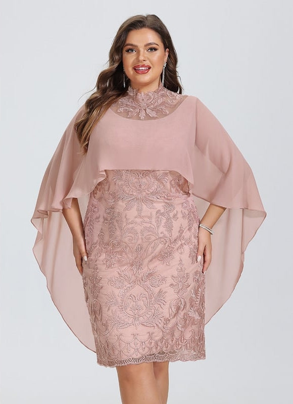 Robe Moulante Rose Brodée - gallery 4
