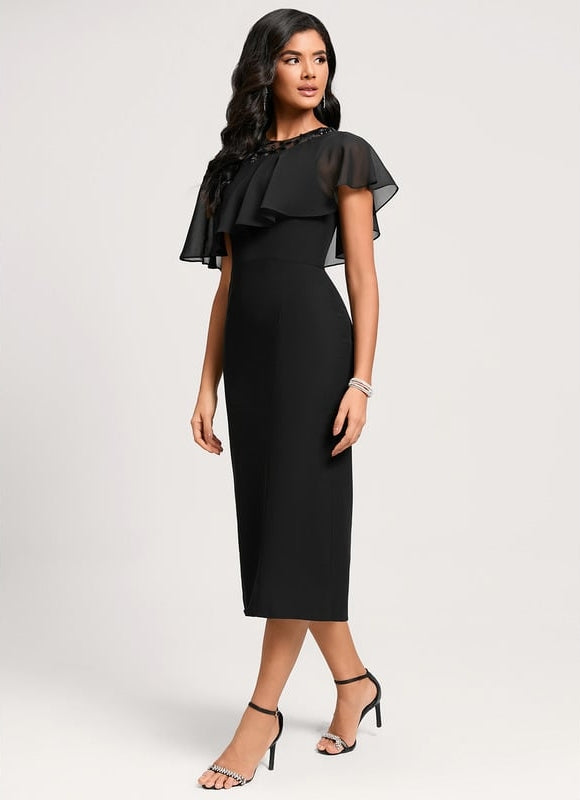 Robe Moulante Noire Fluide - gallery 3