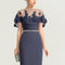 Robe Moulante Tulle Brodée