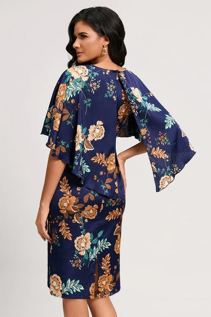 Robe Moulante Satinée Fleurie - gallery 4