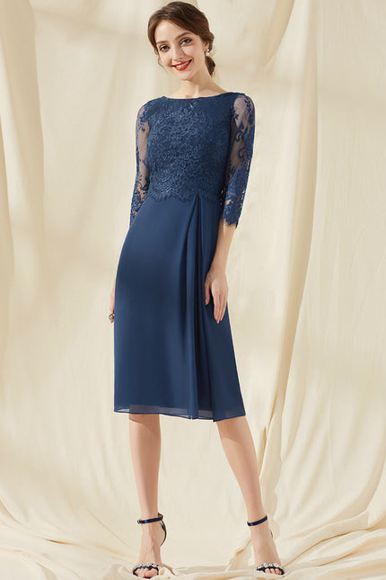 Robe Moulante Cocktail En Dentelle - gallery 2